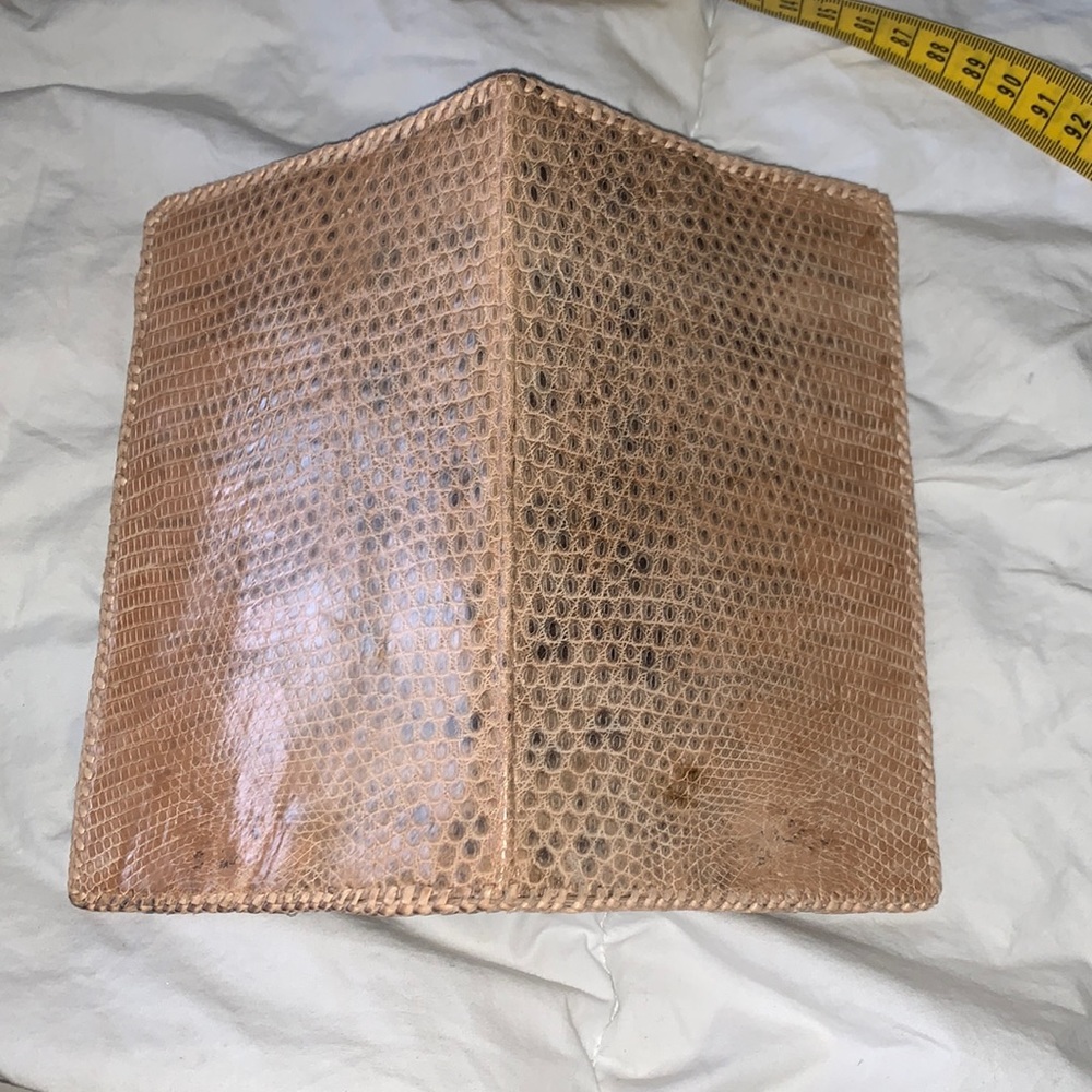Vintage real animal skin passport holder/ wallet